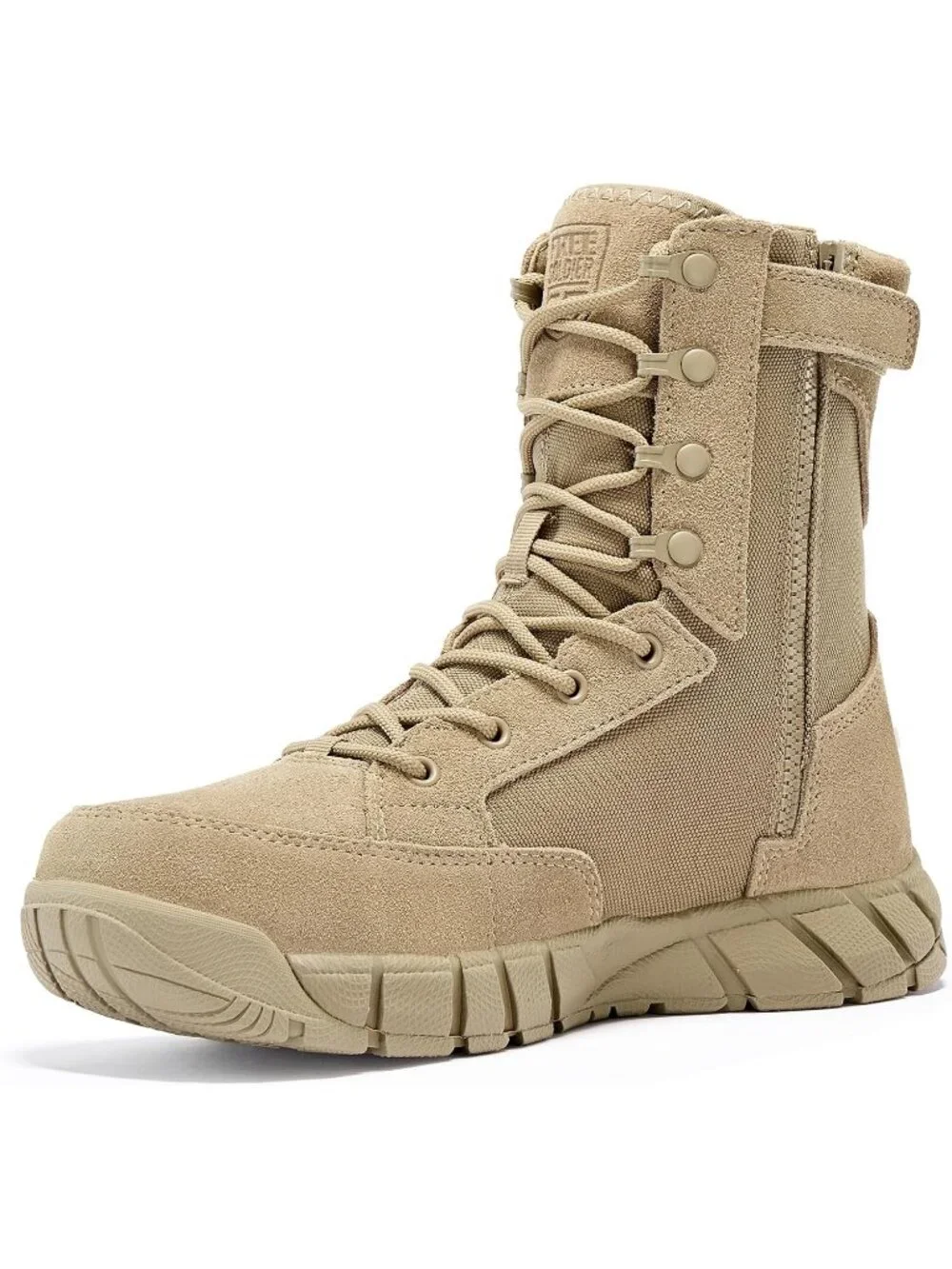 Men's Tan Combat Boots Durable Suede Leather Military Army Work Desert Boot